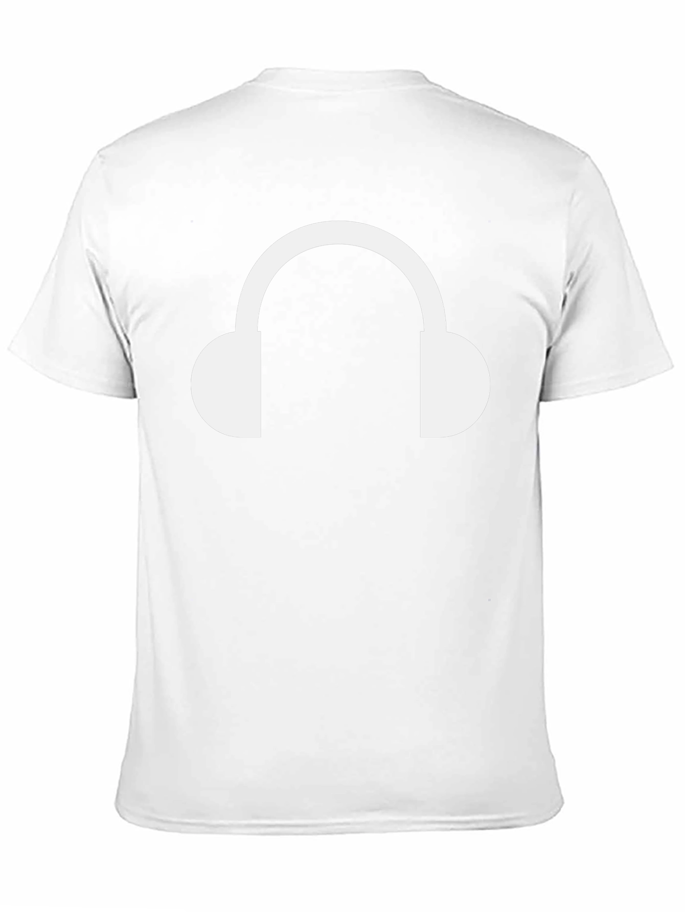 Headphone Graphic Tee - Black Cotton T-Shirt