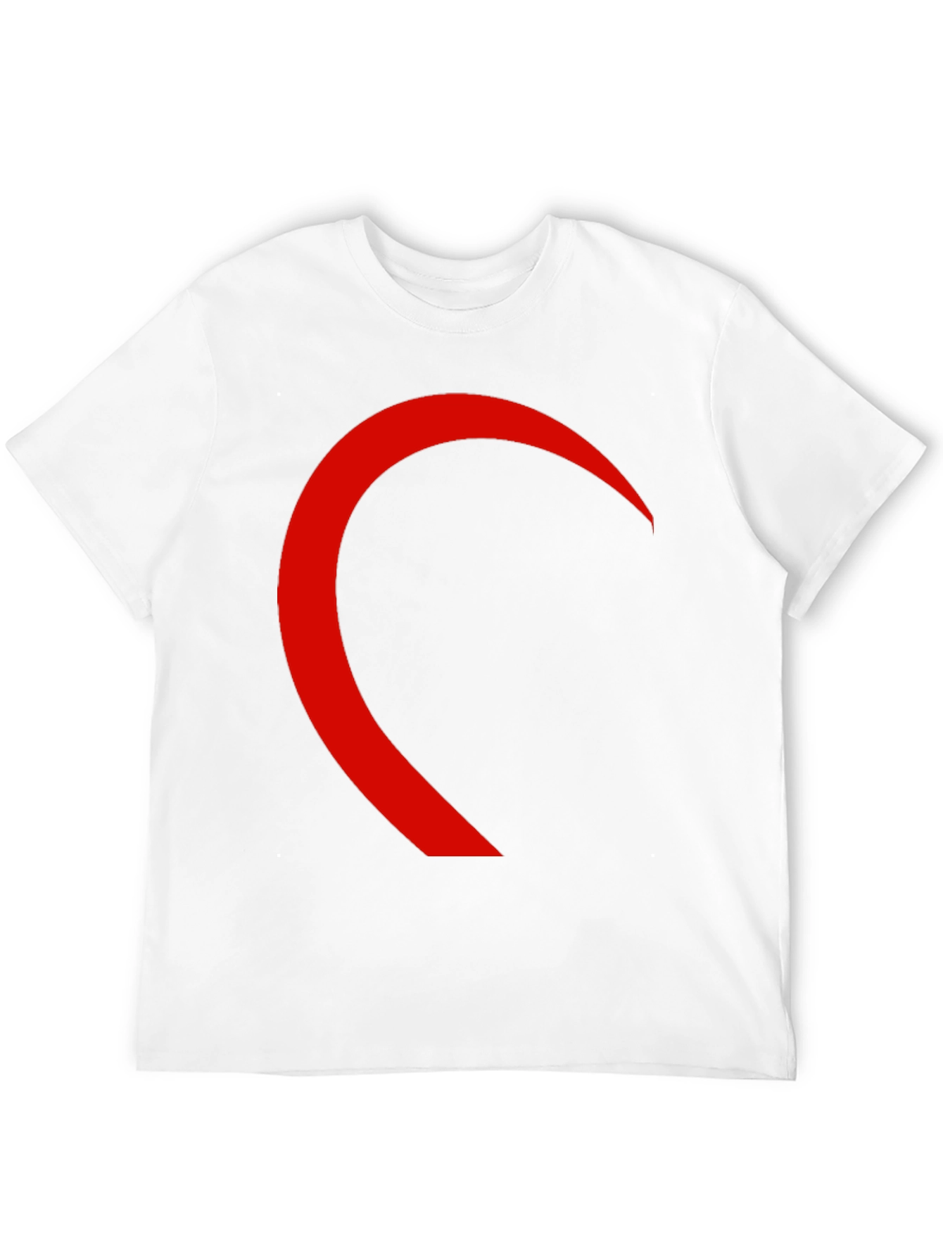 Black T-Shirt with Red Crescent Design