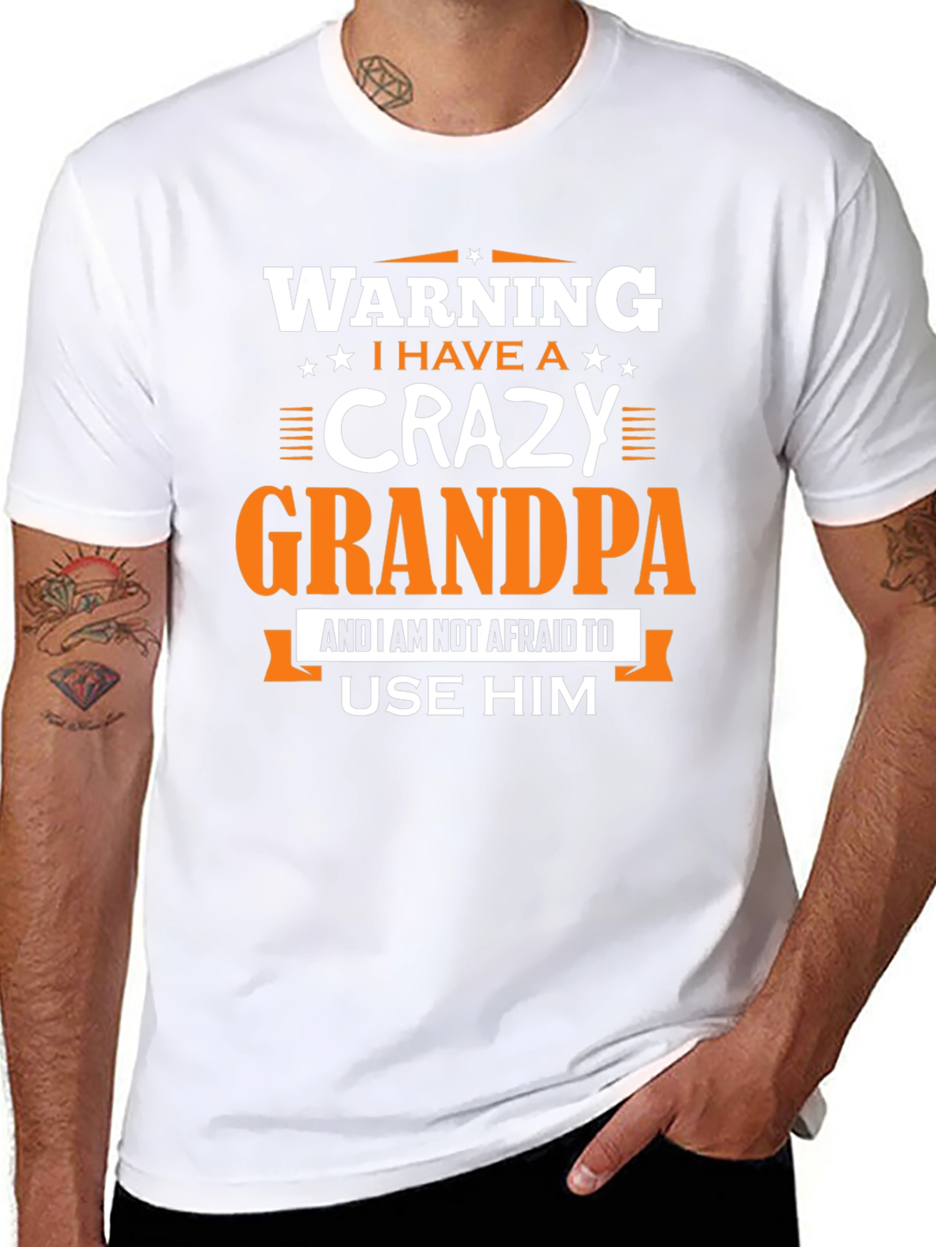 Warning: I Have a Crazy Grandpa T-Shirt