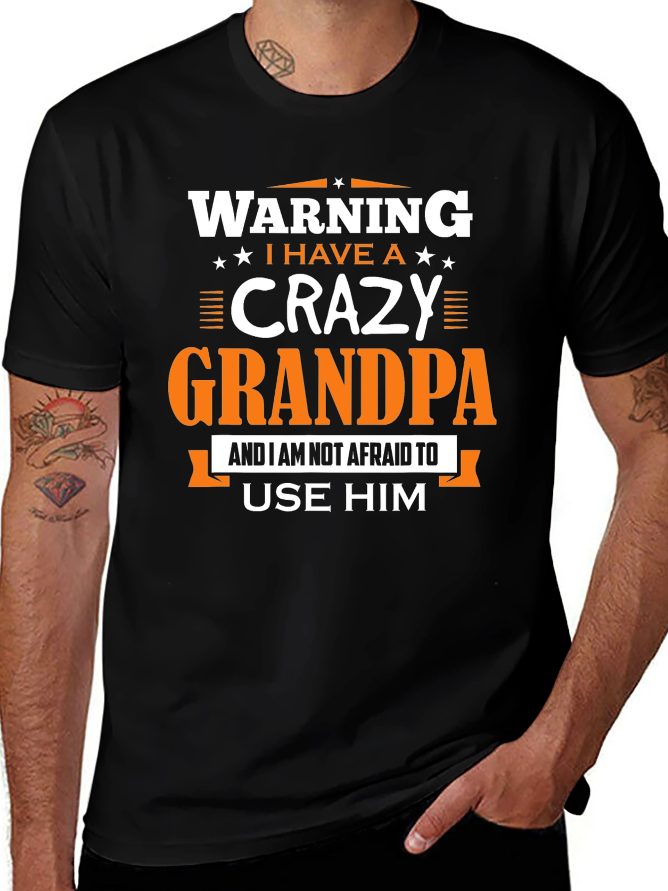 Warning: I Have a Crazy Grandpa T-Shirt