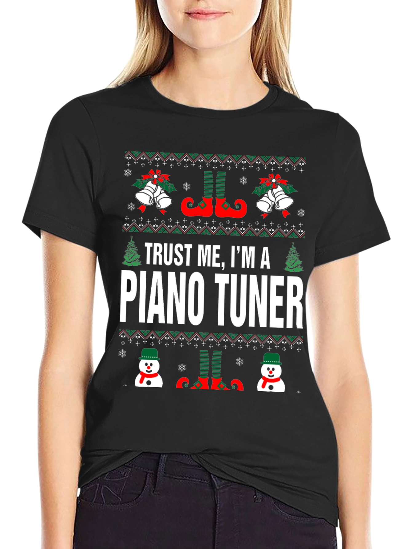 Trust Me Im A Piano Tuner Christmas T-Shirt