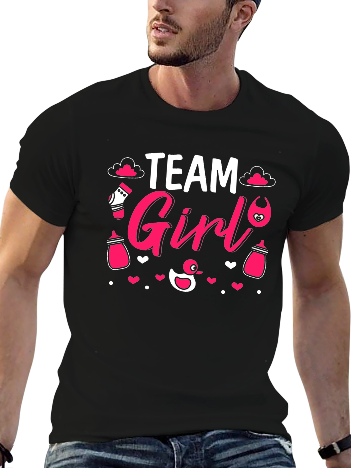 Team Girl Gender Reveal T-Shirt - Baby Shower Tee
