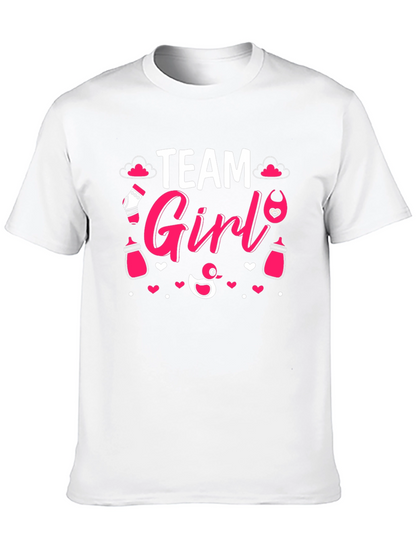 Team Girl Gender Reveal T-Shirt - Baby Shower Tee