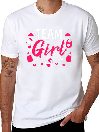 Team Girl Gender Reveal T-Shirt - Baby Shower Tee