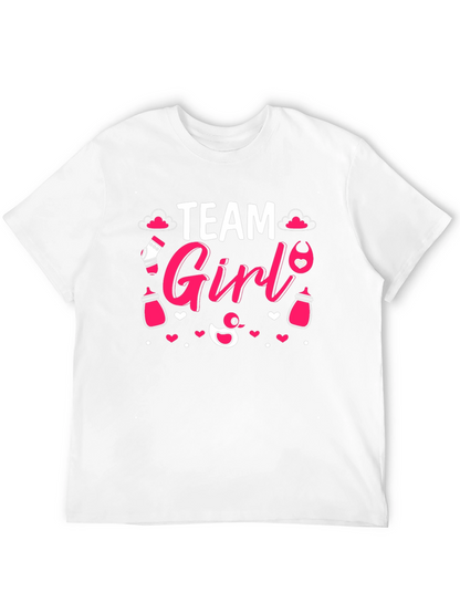 Team Girl Gender Reveal T-Shirt - Baby Shower Tee