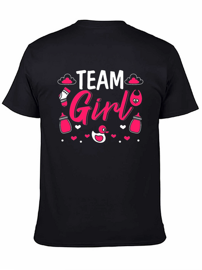 Team Girl Gender Reveal T-Shirt - Baby Shower Tee