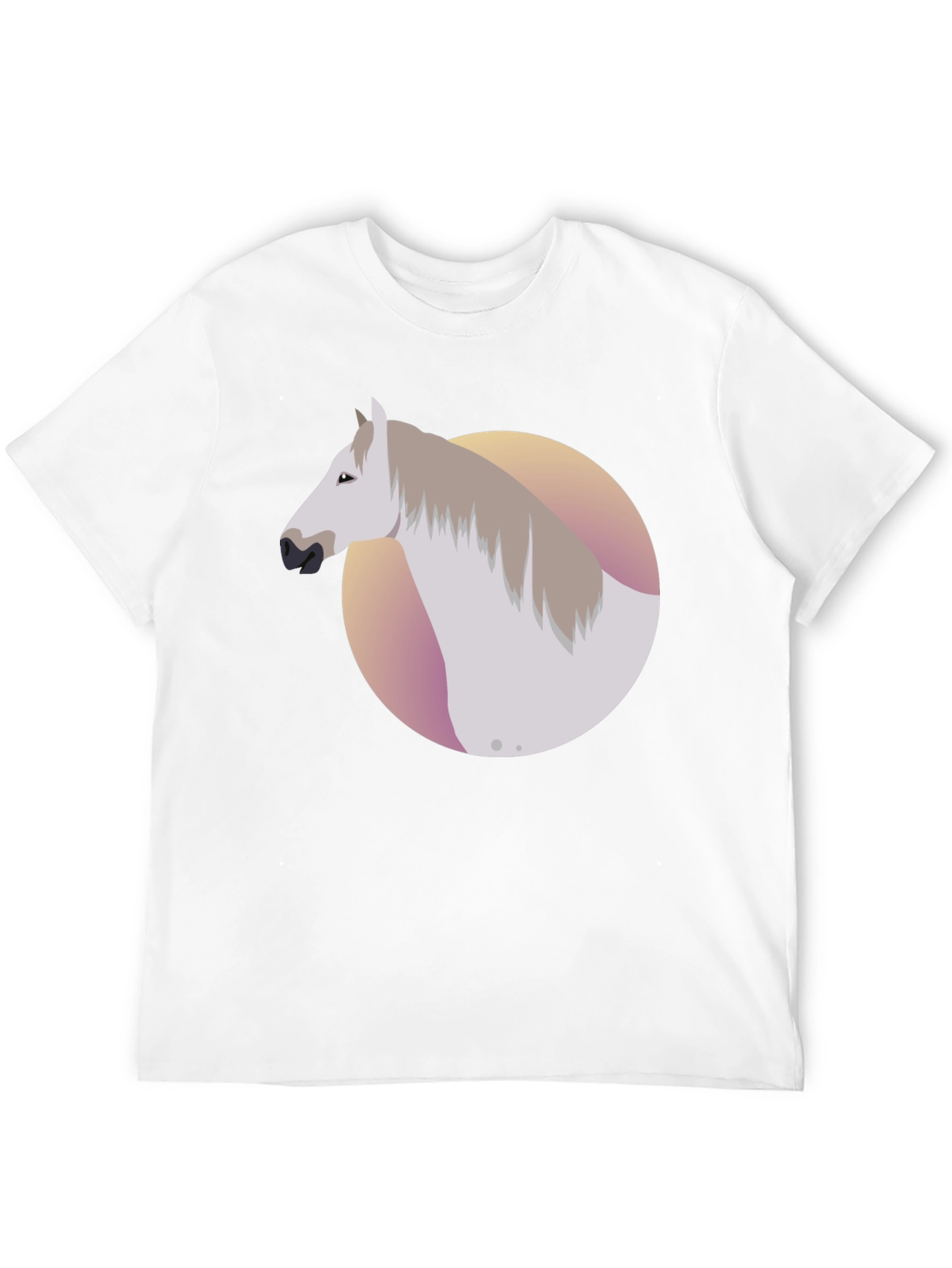 Horse Graphic Tee - Black Cotton Blend Shirt