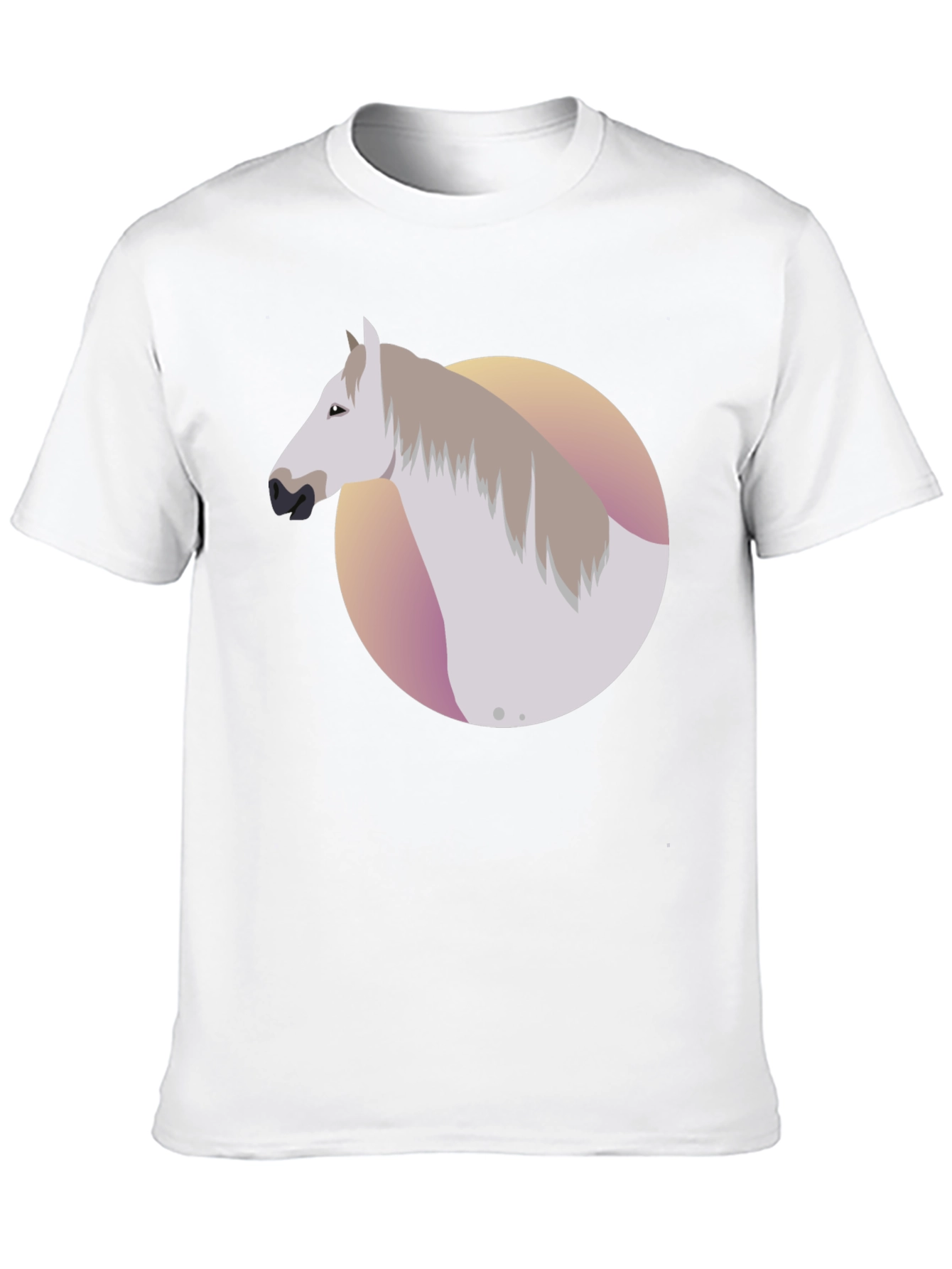 Horse Graphic Tee - Black Cotton Blend Shirt