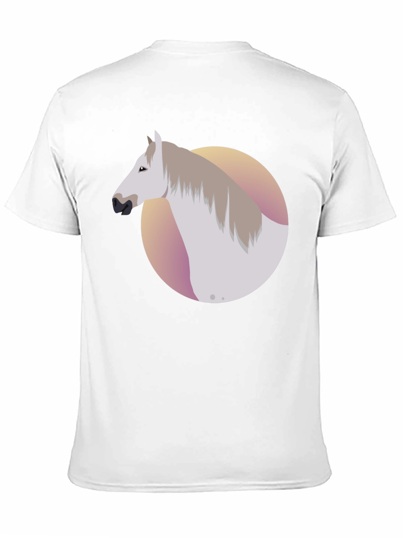 Horse Graphic Tee - Black Cotton Blend Shirt
