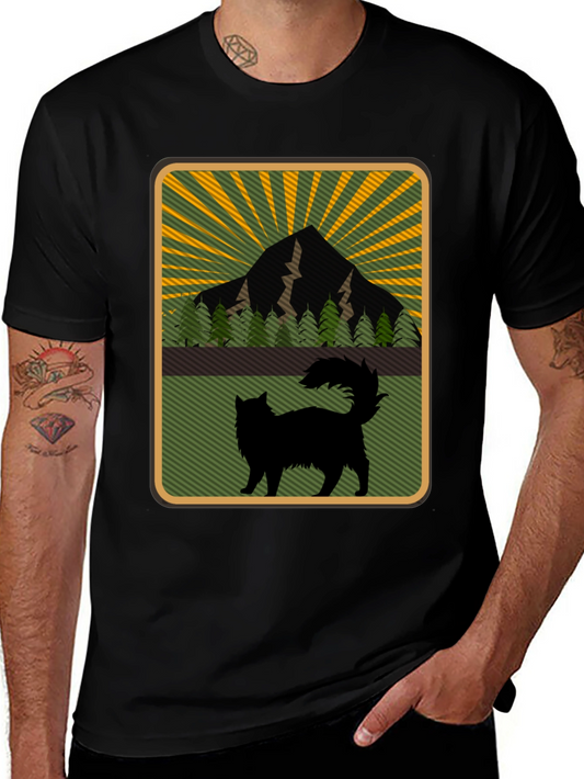 Mountain Cat Graphic Tee - Nature Lovers Shirt
