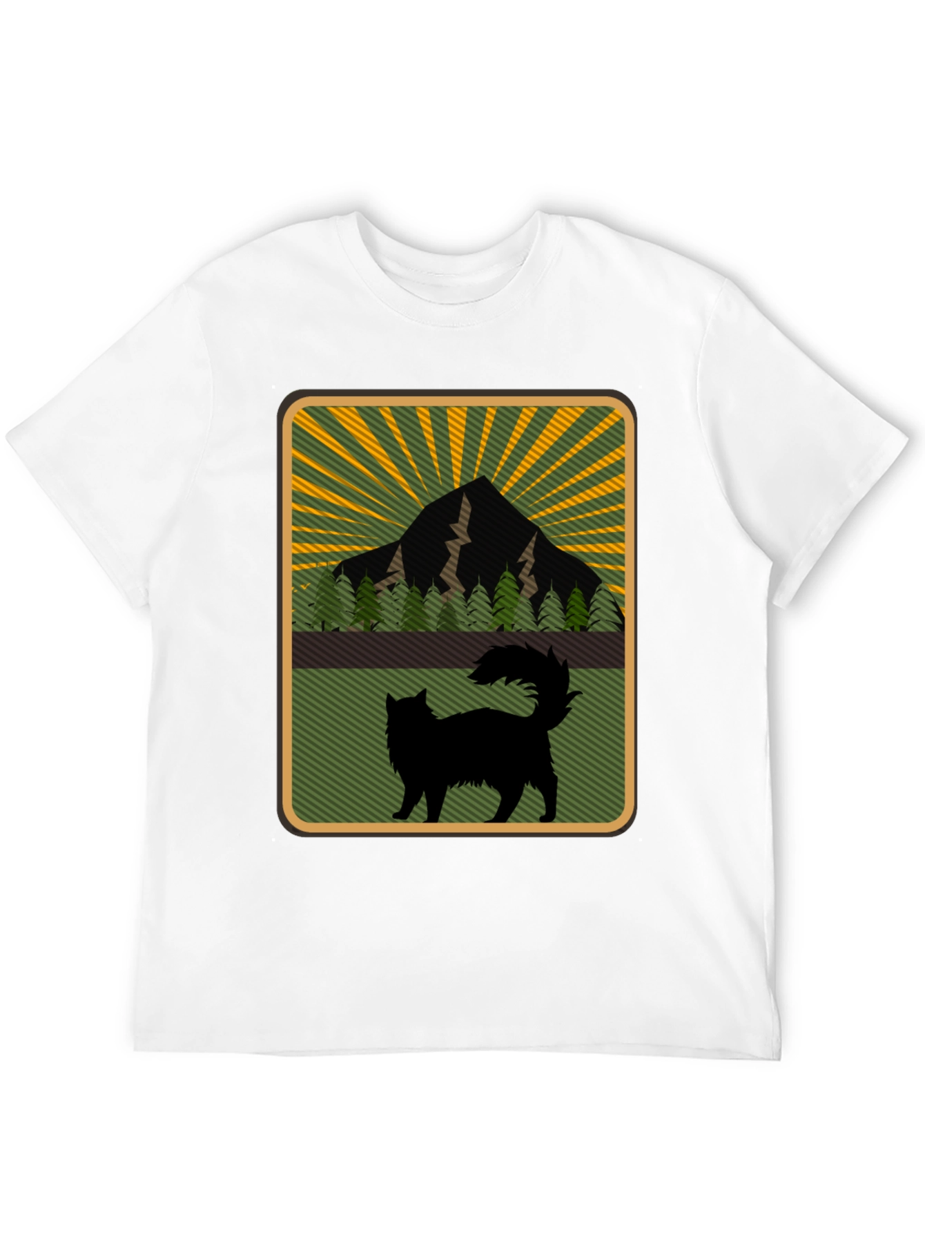 Mountain Cat Graphic Tee - Nature Lovers Shirt