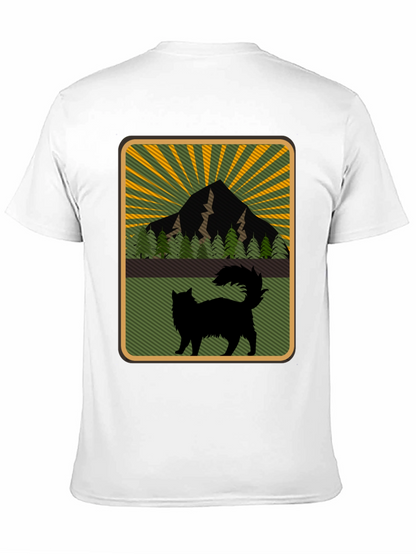 Mountain Cat Graphic Tee - Nature Lovers Shirt