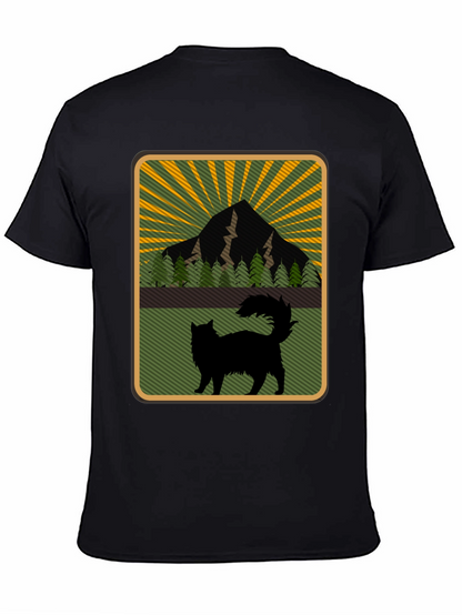 Mountain Cat Graphic Tee - Nature Lovers Shirt