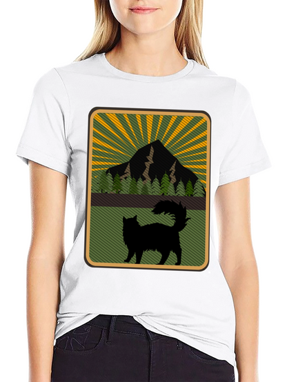 Mountain Cat Graphic Tee - Nature Lovers Shirt