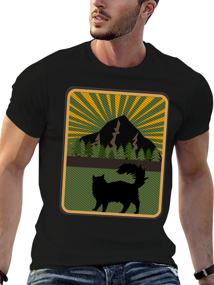 Mountain Cat Graphic Tee - Nature Lovers Shirt