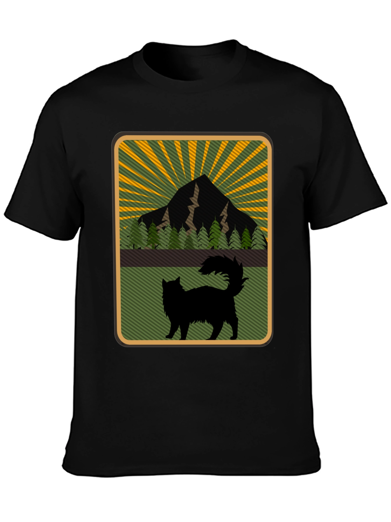 Mountain Cat Graphic Tee - Nature Lovers Shirt