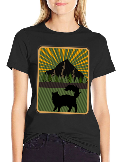 Mountain Cat Graphic Tee - Nature Lovers Shirt