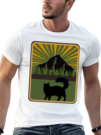 Mountain Cat Graphic Tee - Nature Lovers Shirt