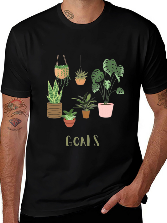 Plant Goals Graphic Tee - Unisex Black T-Shirt