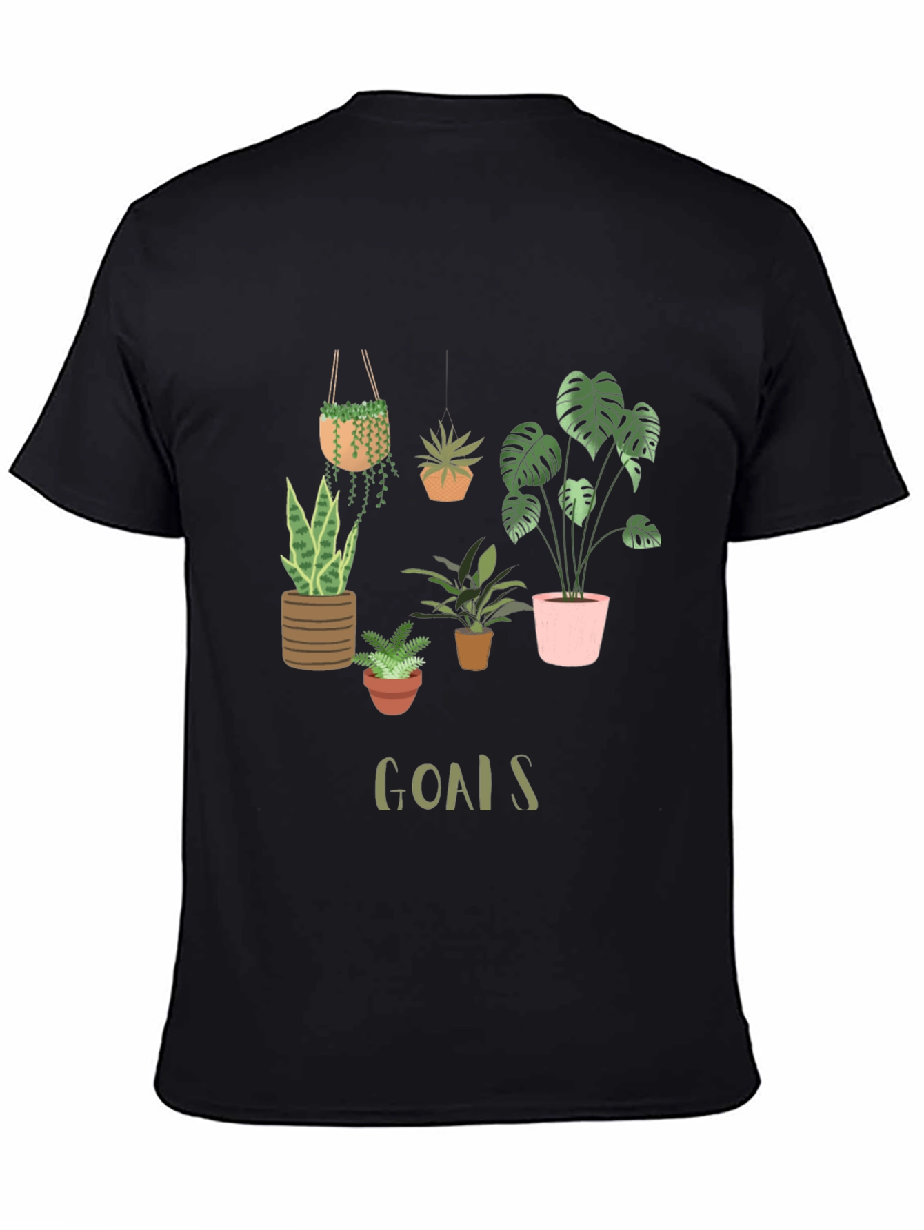 Plant Goals Graphic Tee - Unisex Black T-Shirt
