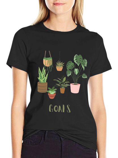 Plant Goals Graphic Tee - Unisex Black T-Shirt