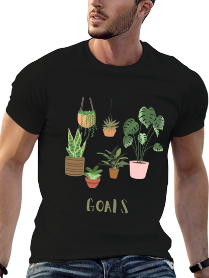 Plant Goals Graphic Tee - Unisex Black T-Shirt