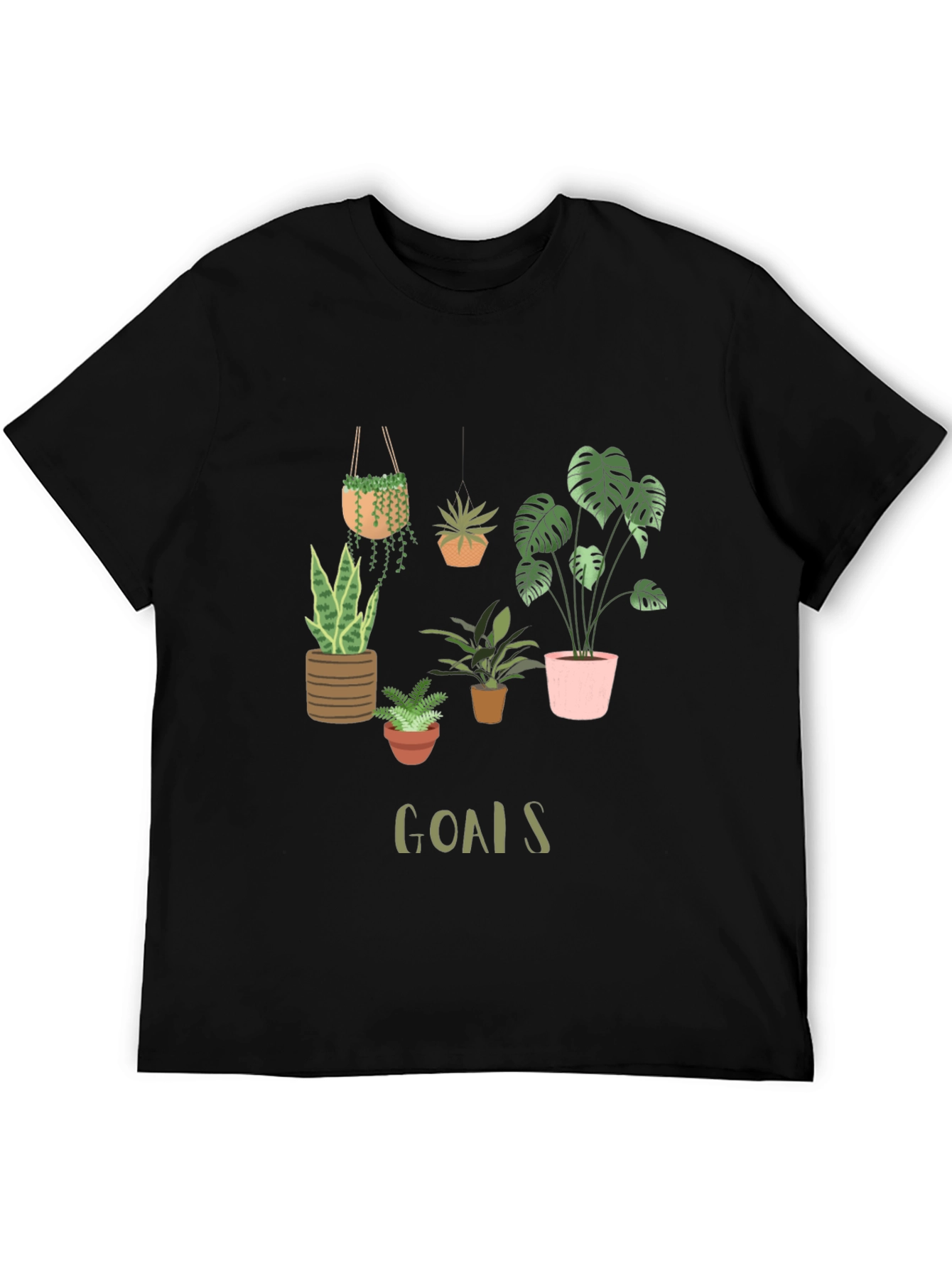 Plant Goals Graphic Tee - Unisex Black T-Shirt