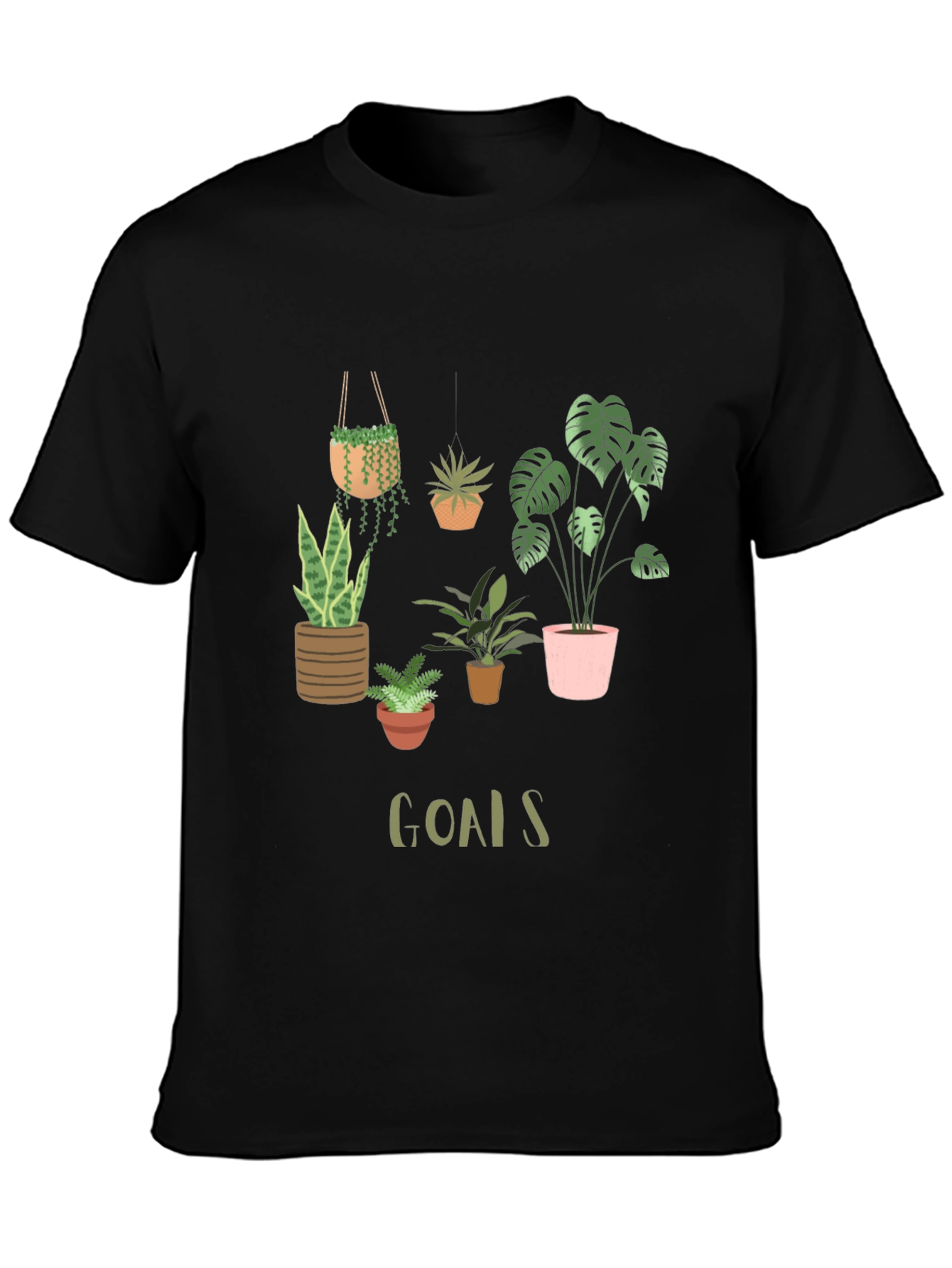 Plant Goals Graphic Tee - Unisex Black T-Shirt