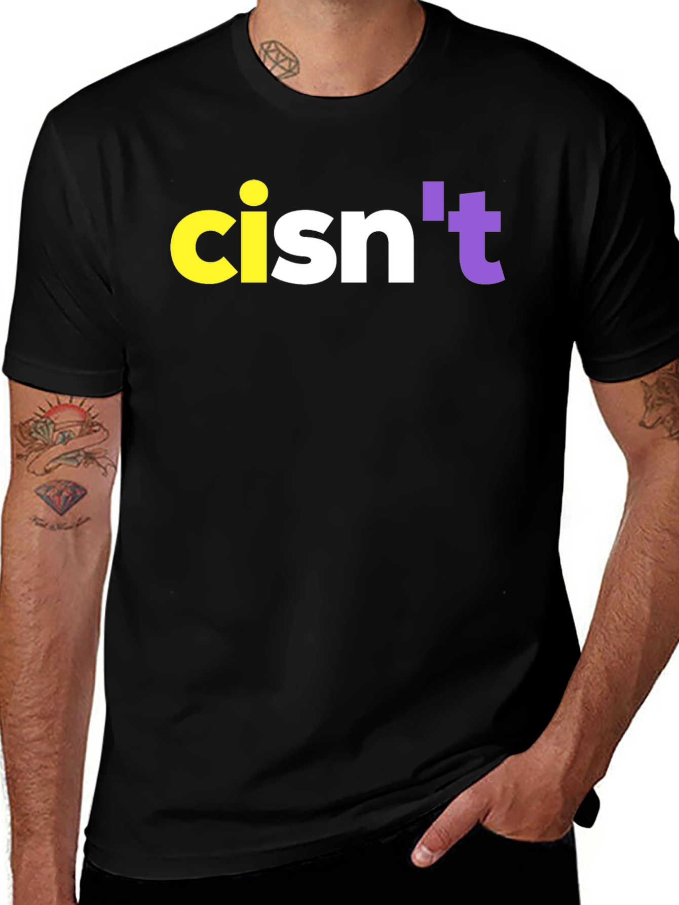 Cisnt T-Shirt - Black Crew Neck Tee