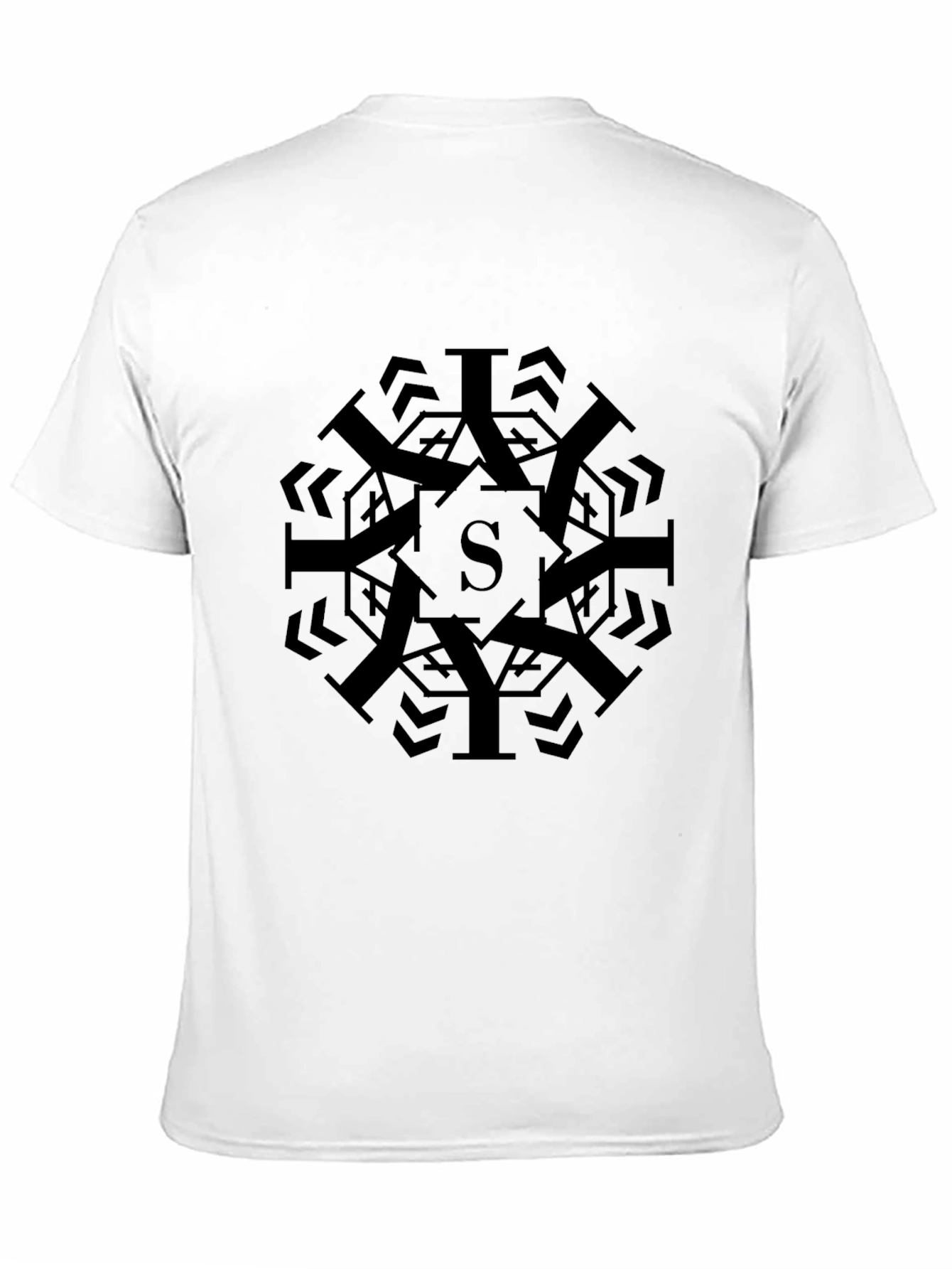 Modern Geometric S Black Graphic Tee