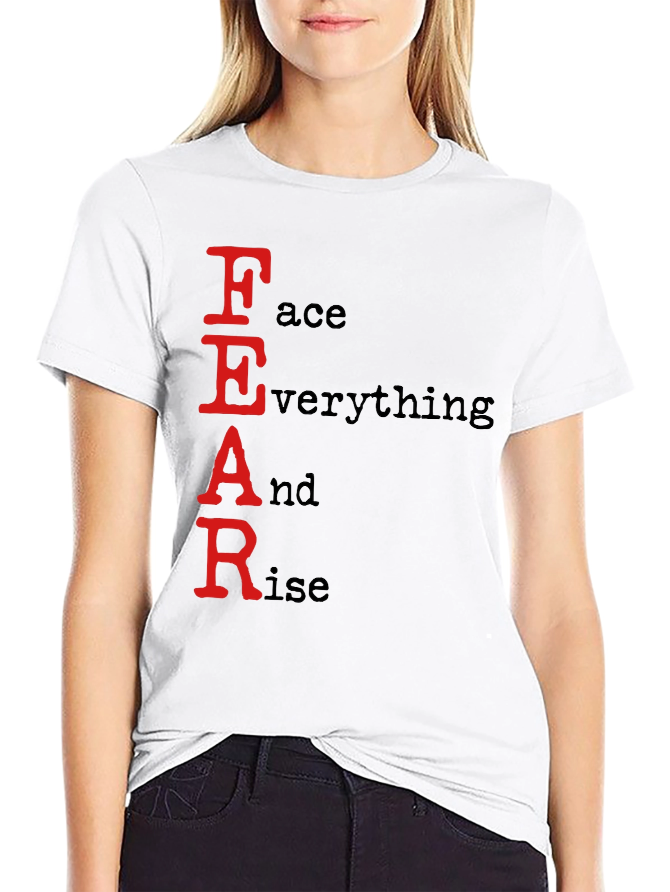 FEAR Face Everything And Rise Black T-Shirt
