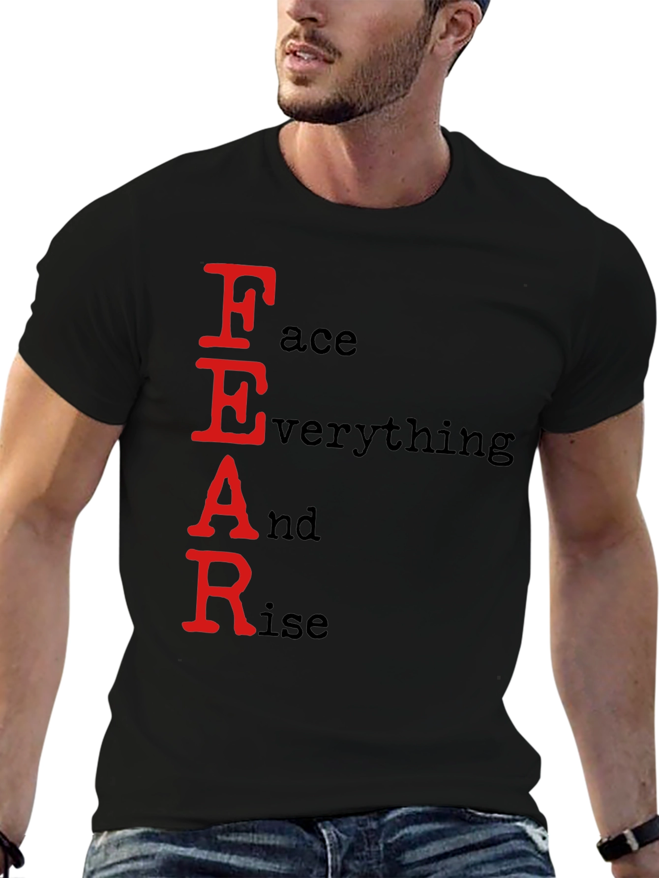 FEAR Face Everything And Rise Black T-Shirt