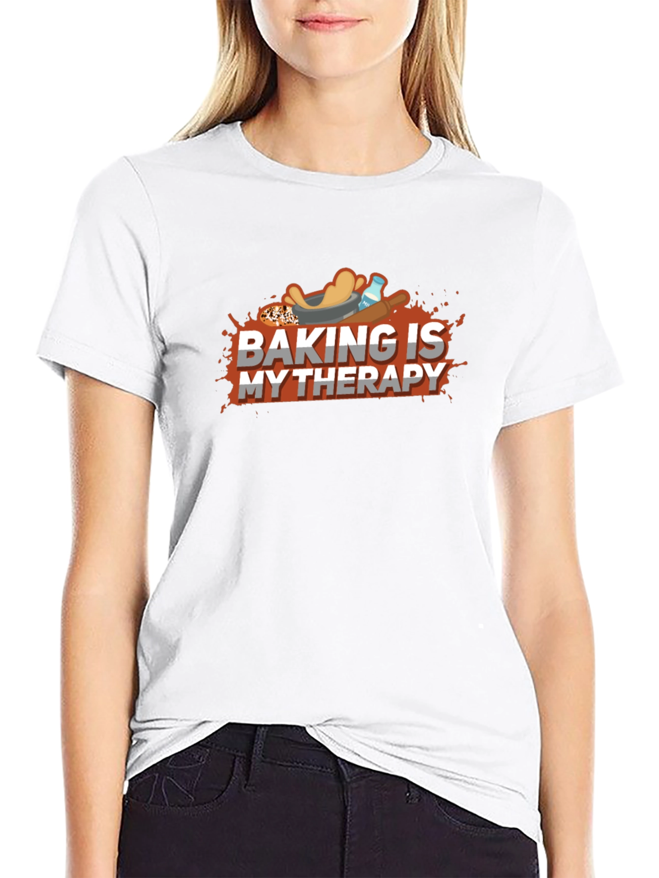 Baking is My Therapy Graphic T-Shirt