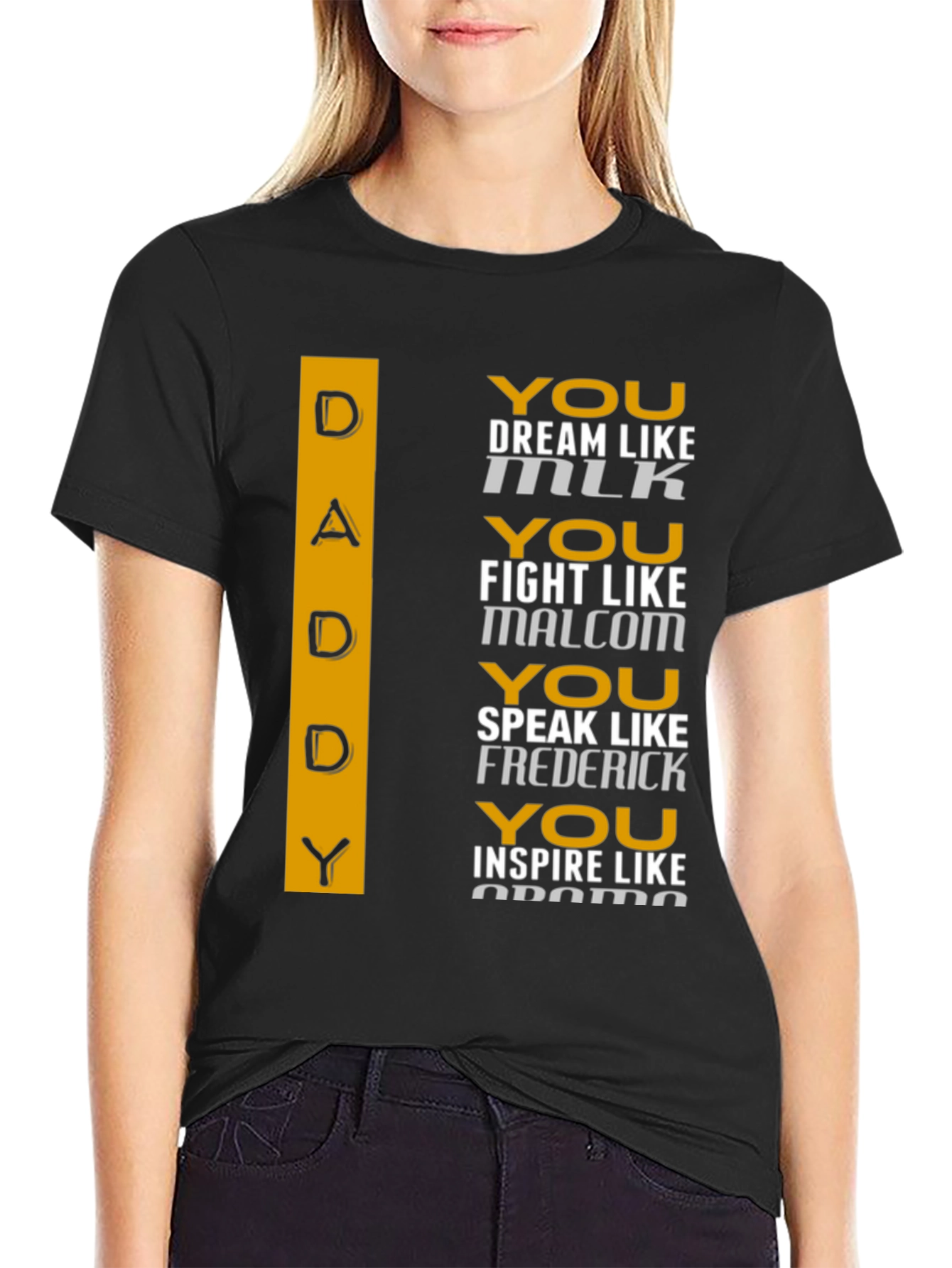 Inspirational Daddy T-Shirt - Dream Fight Speak Inspire