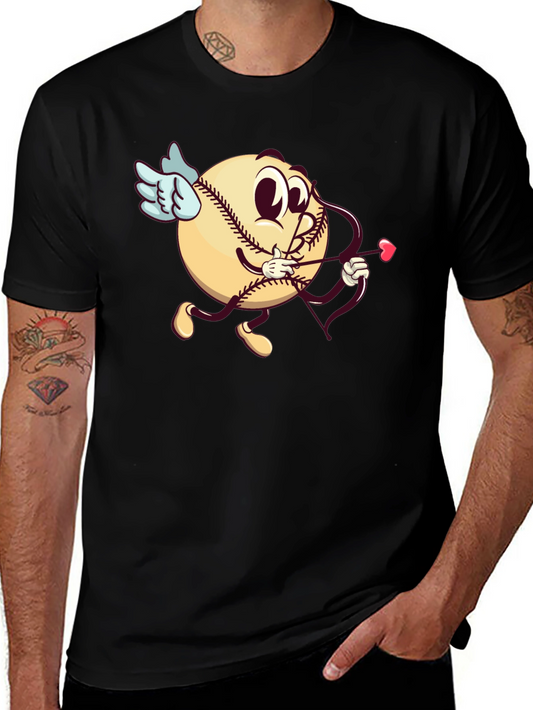 Baseball Cupid Graphic T-Shirt