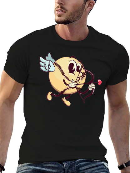 Baseball Cupid Graphic T-Shirt