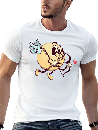 Baseball Cupid Graphic T-Shirt
