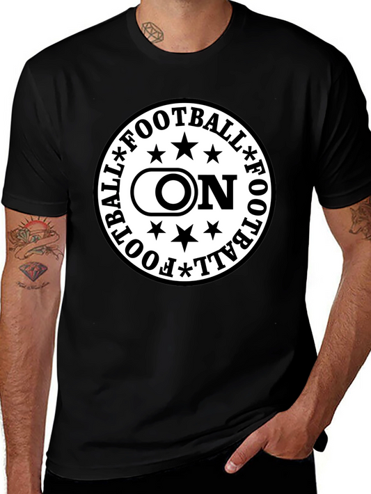 Football On Graphic Tee - Black