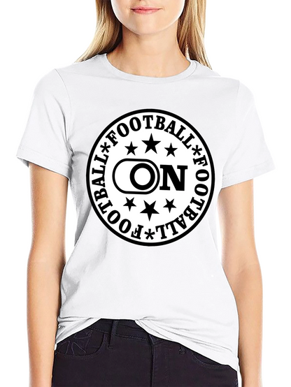 Football On Graphic Tee - Black