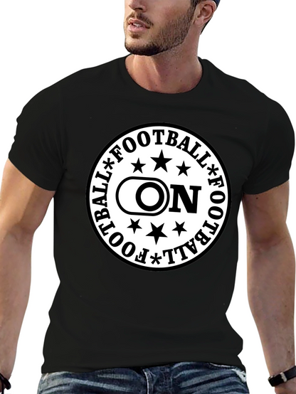 Football On Graphic Tee - Black