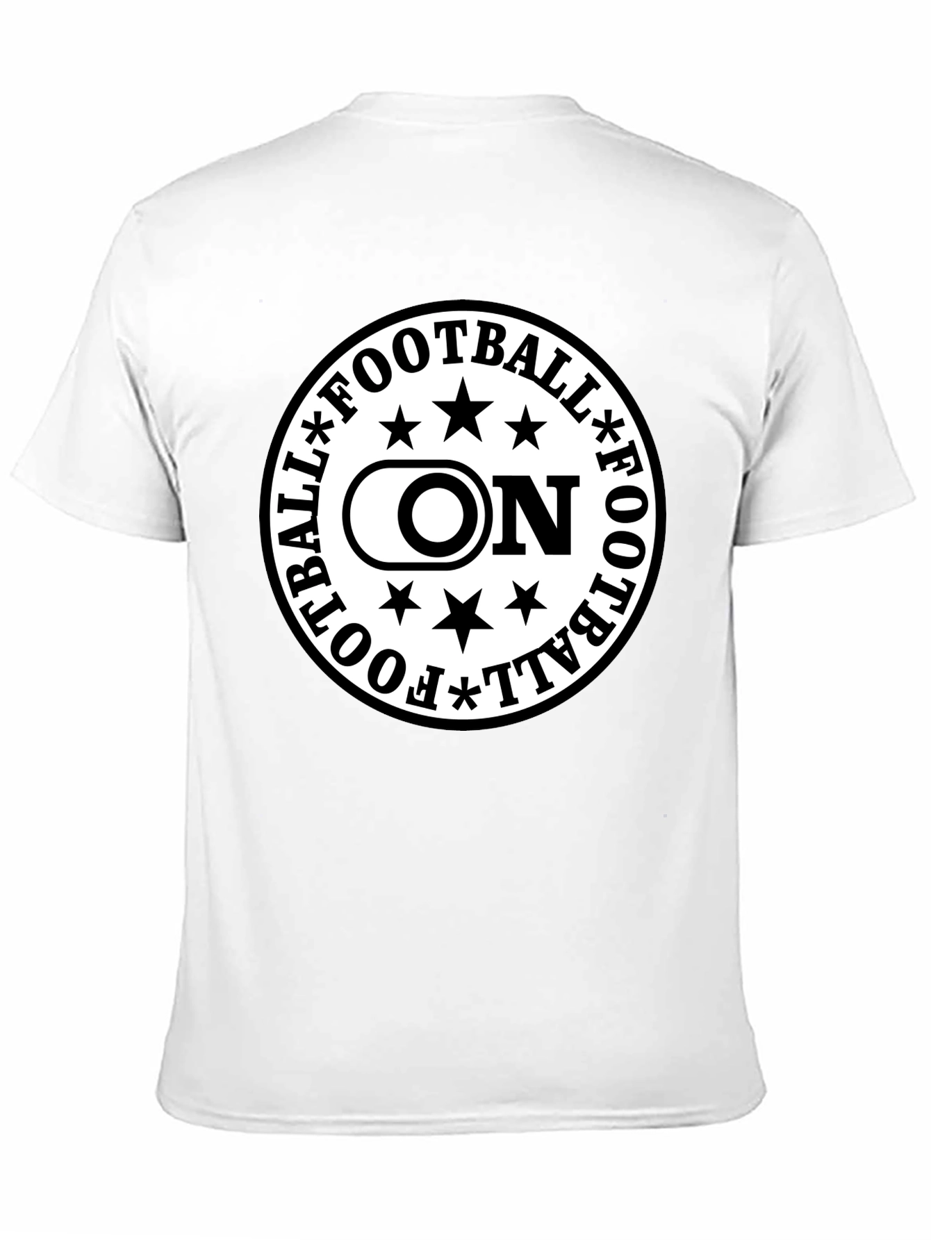 Football On Graphic Tee - Black