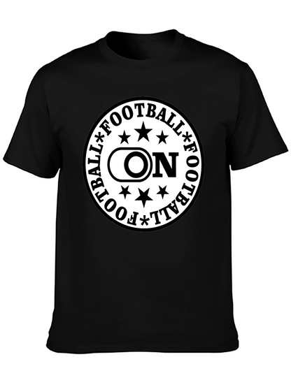 Football On Graphic Tee - Black