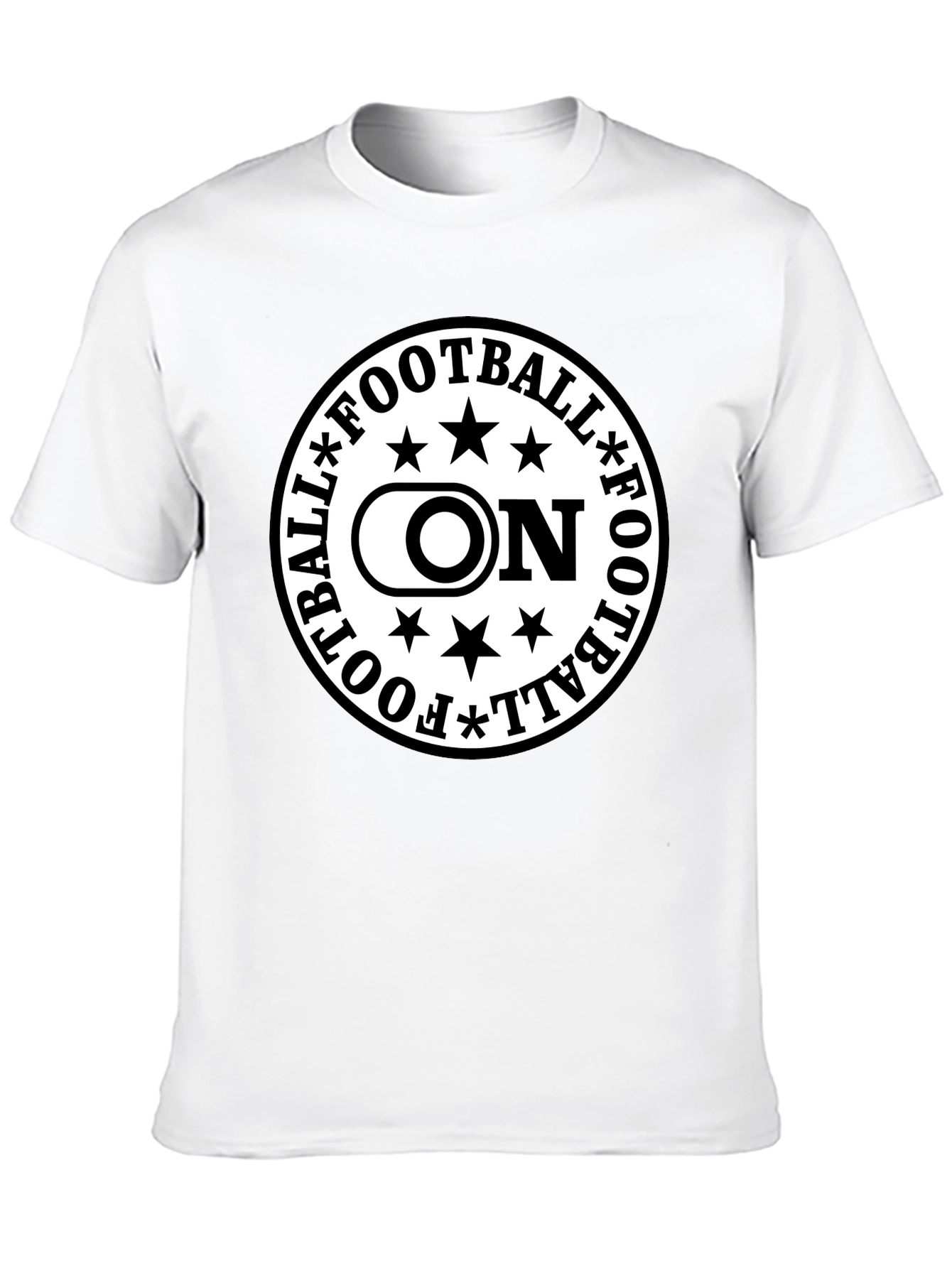 Football On Graphic Tee - Black