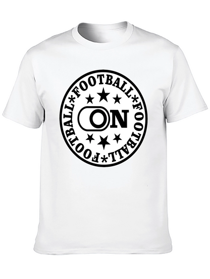 Football On Graphic Tee - Black