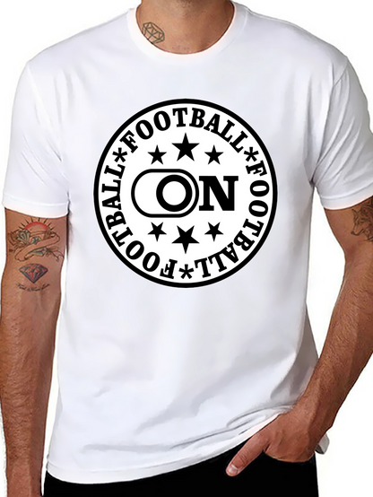 Football On Graphic Tee - Black
