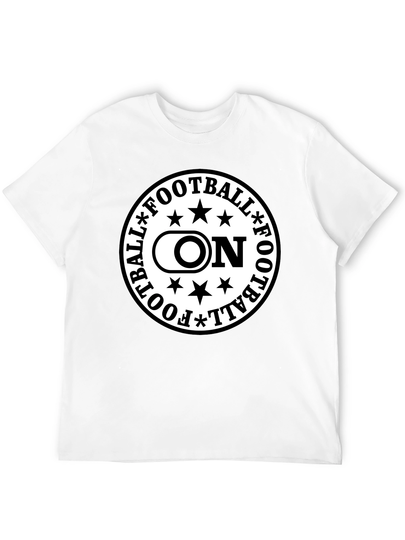 Football On Graphic Tee - Black