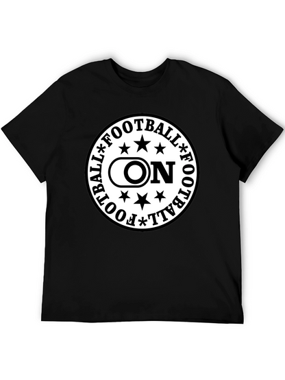 Football On Graphic Tee - Black
