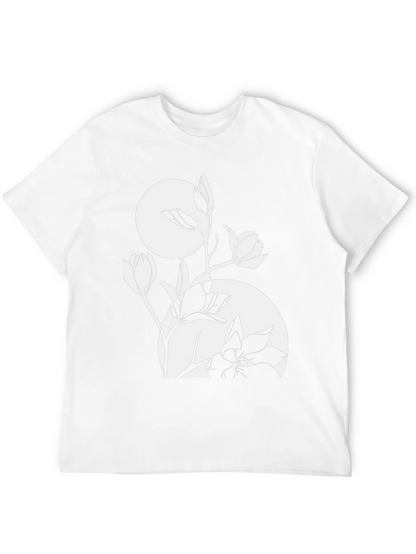 Floral Graphic Tee - Stylish Black T-Shirt