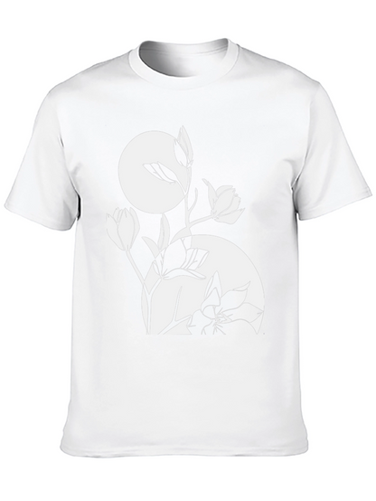 Floral Graphic Tee - Stylish Black T-Shirt
