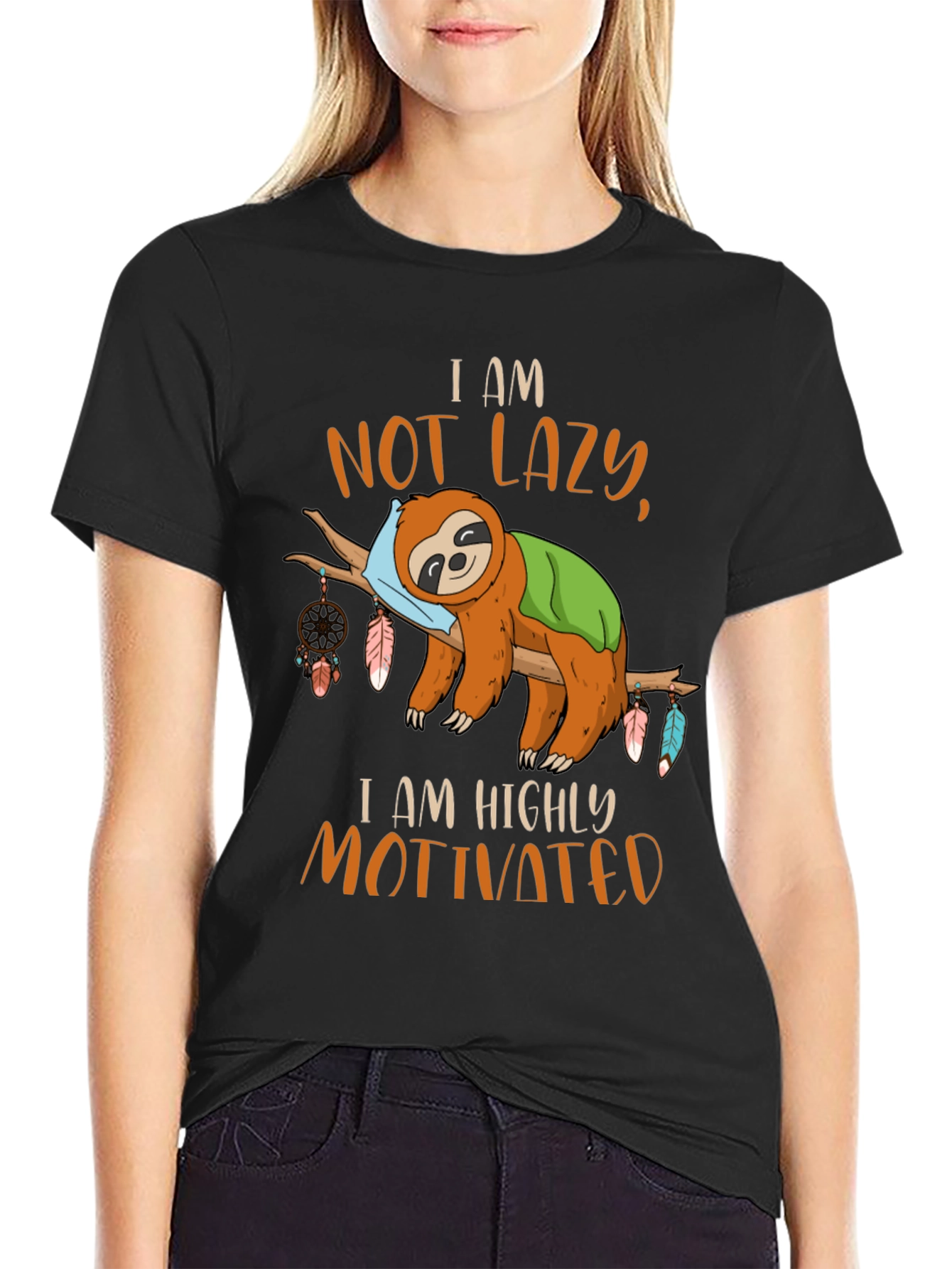 I Am Not Lazy Sloth Graphic Tee